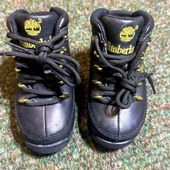 Timberland Toddler Euro Sprint - Black and Gold Boots - Picture 2 of 8